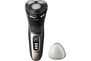 Philips Norelco Shaver 3000 Series, Wet and Dry Electric Shaver, P-Cap, Travel Pouch, Ash Gold, Model S3242/90