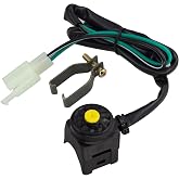 Amavoler Kill Stop Switch Horn Button 22mm Universal Aftermarket Replacement Parts Fit for Dirt Pit Bike Motorcycle ATV Button Dual Sport Dirt Bike(Yellow).