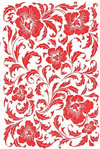 Sanbao Studio Ceramic Decals - Flower 05 (Red)