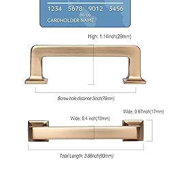 9BUILD 6 Pack 3 Inch Cabinet Handles Champagne