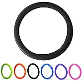 30% Thicker Universal Stretchy Silicone Steering Wheel Cover for 14” 15” 16” Wheels - Anti-Slip Grip & Enhanced Control for Men & Women, All Weather Protection (Black)