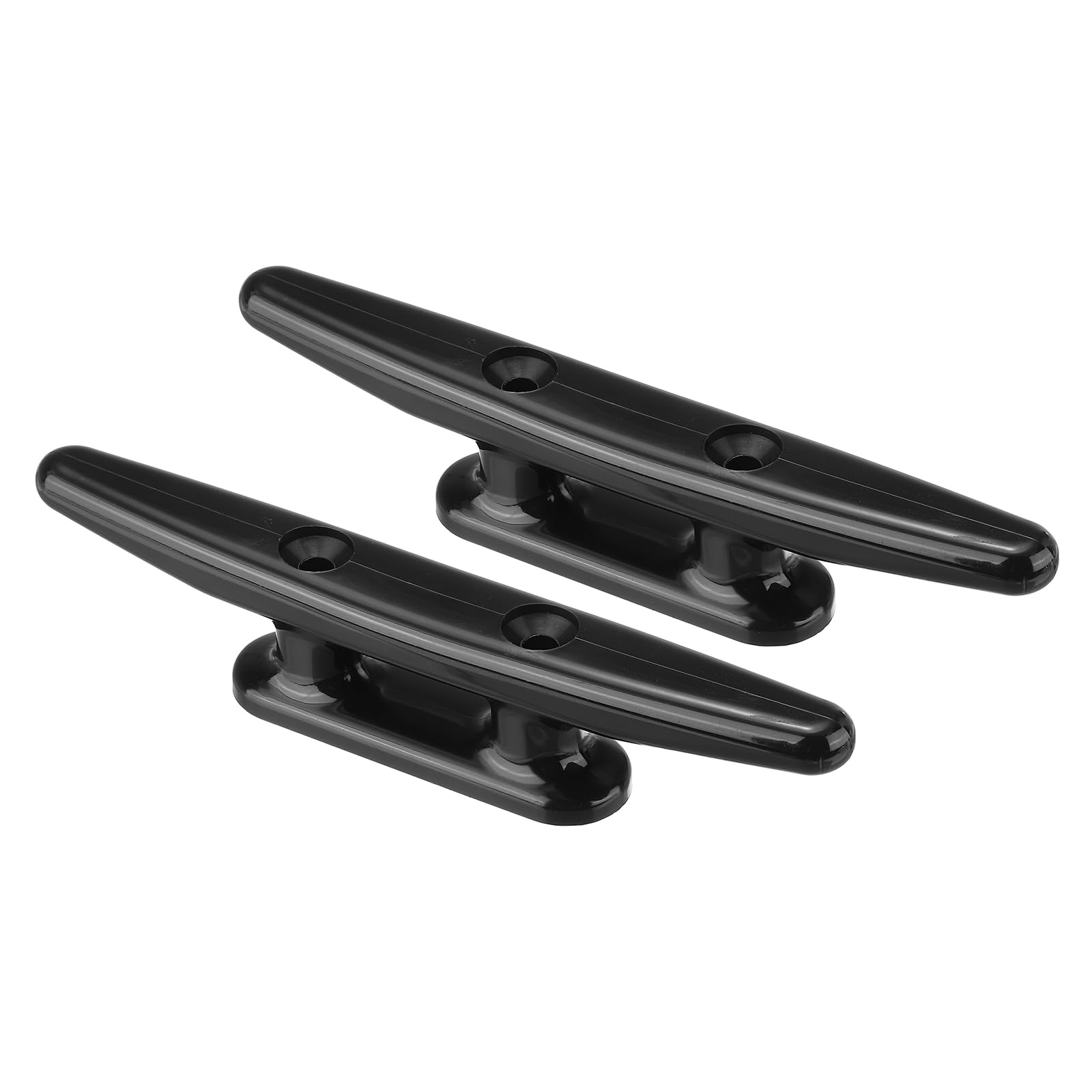 PATIKIL 6 Inch Nylon Boat Dock Cleat 2 Pack Kayak Small Rope Tie Cleat Dock for Marine Deck Boats Canoes Kayaks, Decor, Black