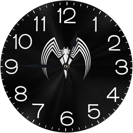 Amazon Co Jp 黒と白のクモ 掛け時計 壁掛け時計 置き時計 丸型 サイレント 連続秒針 デジタル ウォールクロック おしゃれ デジタル時計 高級感 装飾 ホーム キッチン