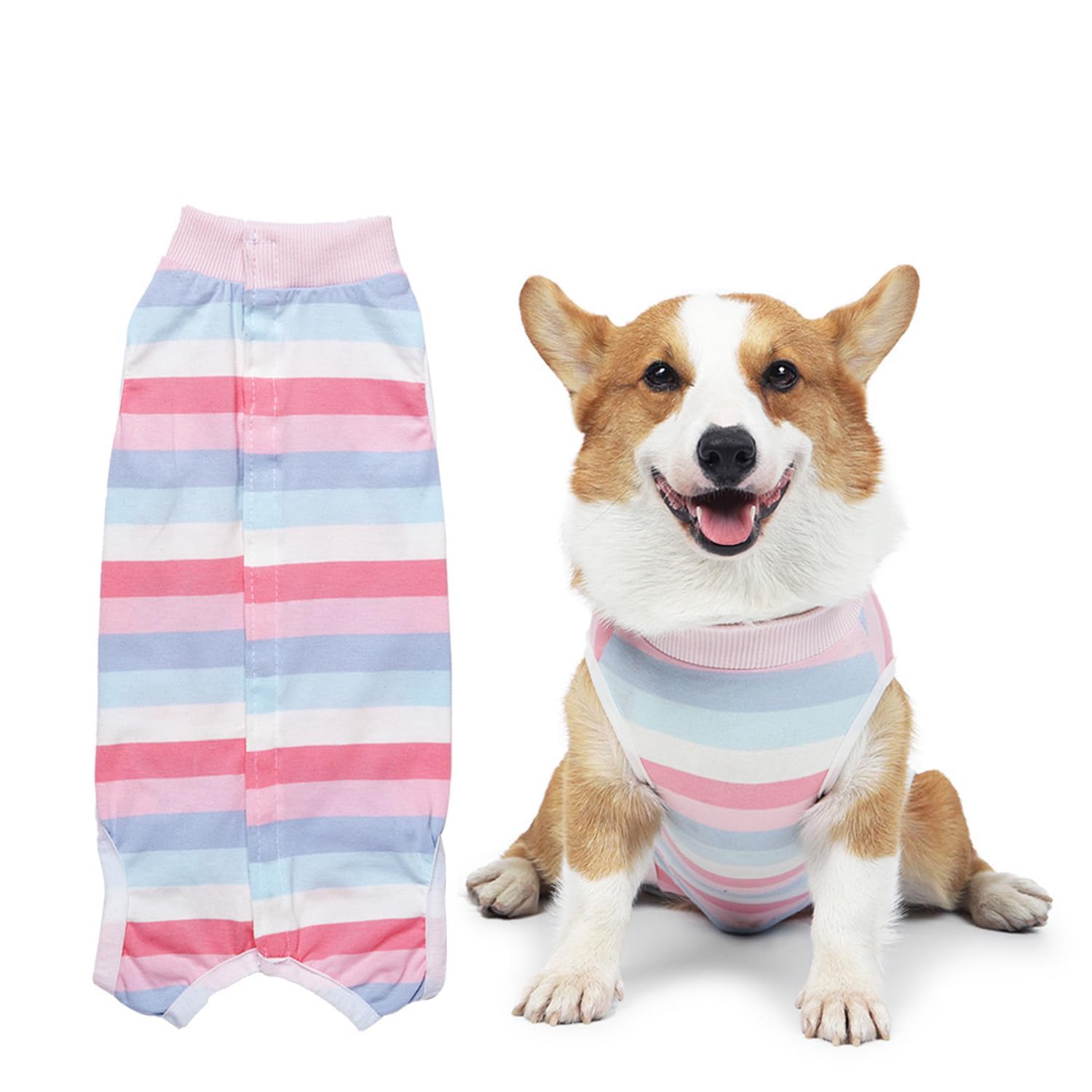 L0famy Dog Surgery Recovery Suit Female, Lightweight Post Op Striped Surgery Dog Onesie Small, Breathable Dogs Incontinence Jumpsuit Pyjamas, For Medium And Small Dogs
