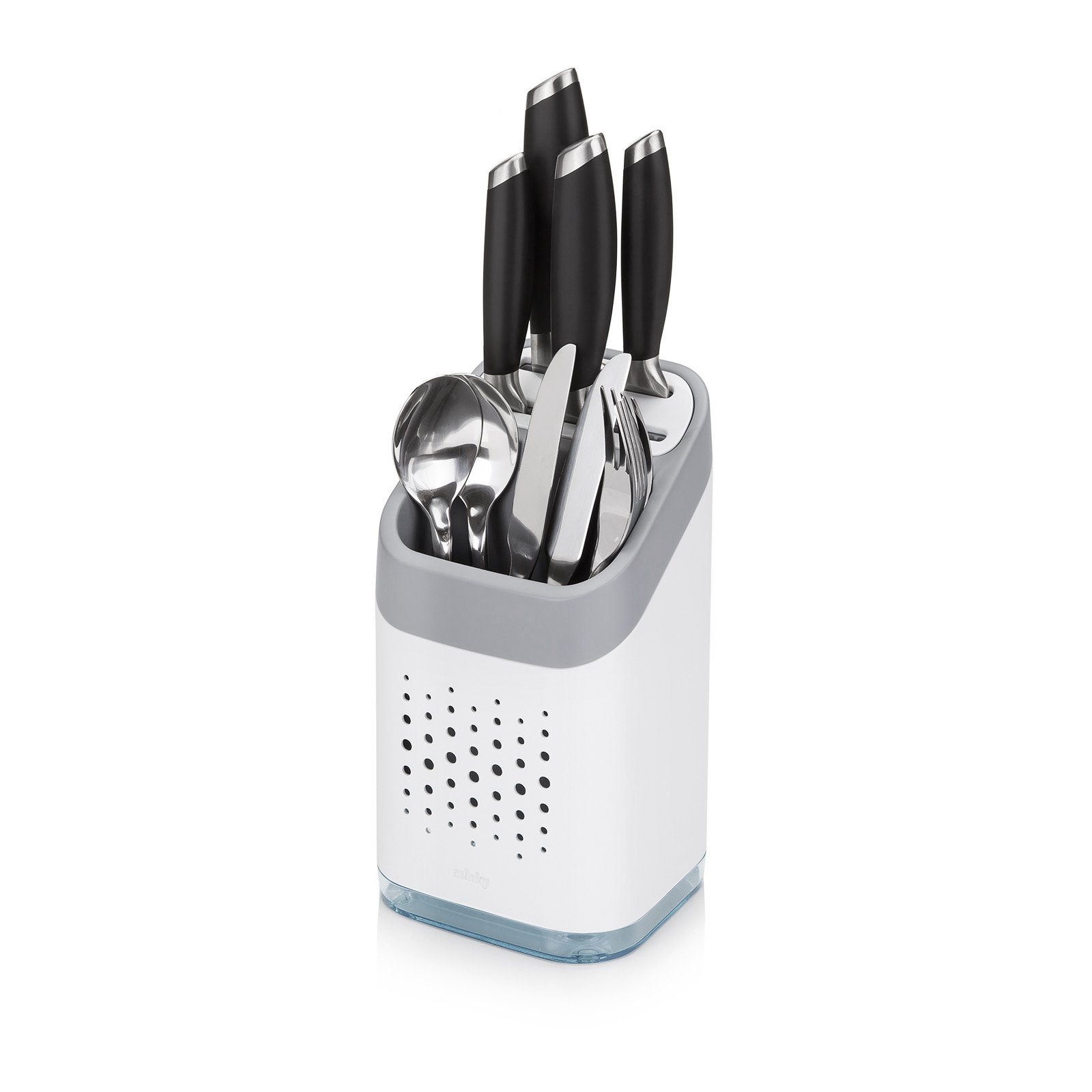 Minky TS10290101 Utensil Caddy, White, 13.5 x 14.5 x 26 cm