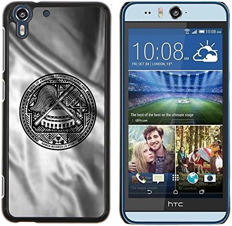 FJCases American Samoa Territories Waving Seal Flag Slim & Thin Hard Case Cover for HTC Desire Eye