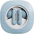 SUNJOM Xspace Transparent Macaron Colorful True Wireless Hi-Res Audio Bluetooth 5.3 Earphones ENC TWS in Ear Earbuds Loud Bass with Microphone Sweatproof for Sports,Gym,Workout(Blue)