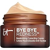IT Cosmetics Bye Bye Redness Full Coverage Color Correcting Cream - Redness Neutralizing Tinted Face Moisturizer, 12HR Hydration, Hyaluronic Acid, Aloe, Colloidal Oatmeal, Rosacea Skin - 0.37 fl oz