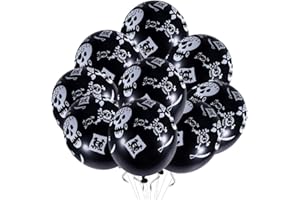 GLSTOY 26pcs Pirate Themed Aluminum Foil Balloons Set for Birthday Party Decorations with Photo Props