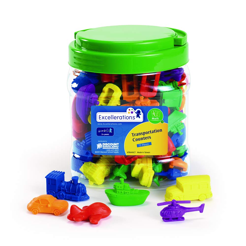Excellerations Math Manipulatives Set of 72 Transportation