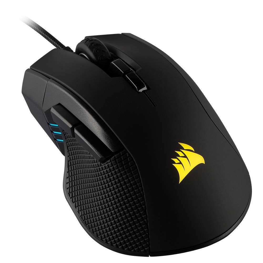 Corsair IRONCLAW RGB Wired FPS/MOBA Gaming Mouse - 18.000 DPI - 7 Programmierbare Tasten - Designed Für Große Hände - iCUE Kompatibel - PC, Mac, PS5, PS4, Xbox - Schwarz