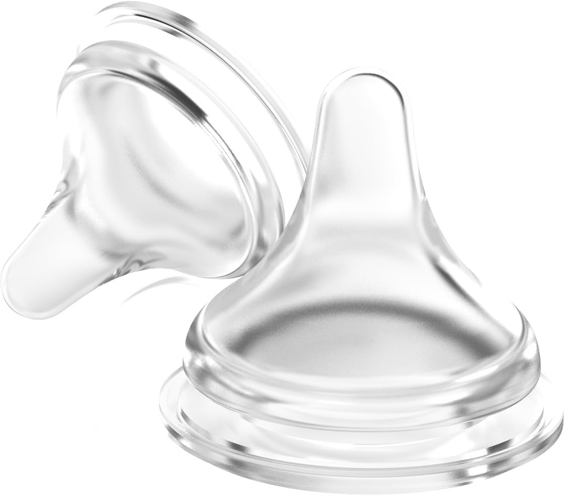 Lansinoh NaturalWave Baby Bottle Teats, Medium Flow, Anti-Colic Air Vent, BPA & BPS-Free