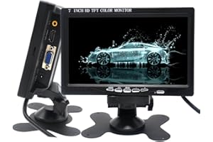 Padarsey 7 Inch Monitor HDMI - 1024x600 HD TFT LCD Screen Display AV VGA Input Built in Speaker for Raspberry Pi 3 Model B+ 3B CCTV Computer PC DVR Car