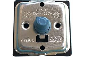 HMHAMA GZS-15 Rotary Switch 4 Position 3 Speed Rotary Electric Heater Switch Fan Speed Selector Switch for Midea Electric Heater Radiator Replacement Part Accessories 10AT125(4 Gear)