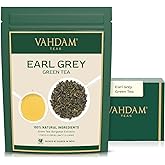 VAHDAM, Earl Grey Citrus Green Tea Loose Leaf (50+ Cups, 3.5 oz) Loose Leaf Earl Grey Green Tea With Pure Bergamot Oil | High Elevation Grown | Vacuum Sealed for Freshness