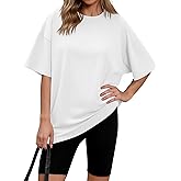 Laughido Oversized Workout Tops for Women Short Sleeve Loose Fit 2026 Yoga Running Gym Athletic Tee Shirt Clothes