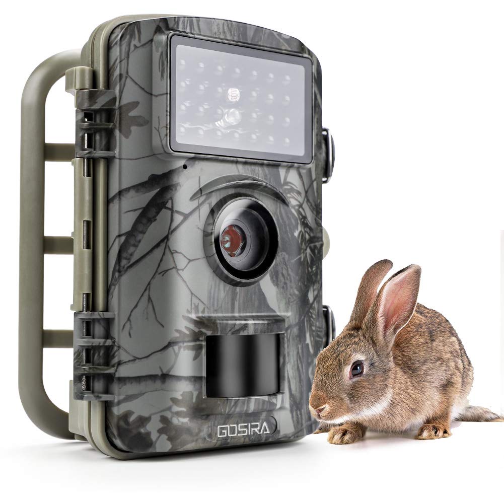 Gosira Trail Camera Motion Activated 12MP HD 1080P Wildlife Hunting 0.5s Trigger 940nm Updated IR LED No Flash Night Vision 15M IP66 Waterproof Game Cam Wide Senor 90° detection Outdoor Nature Home