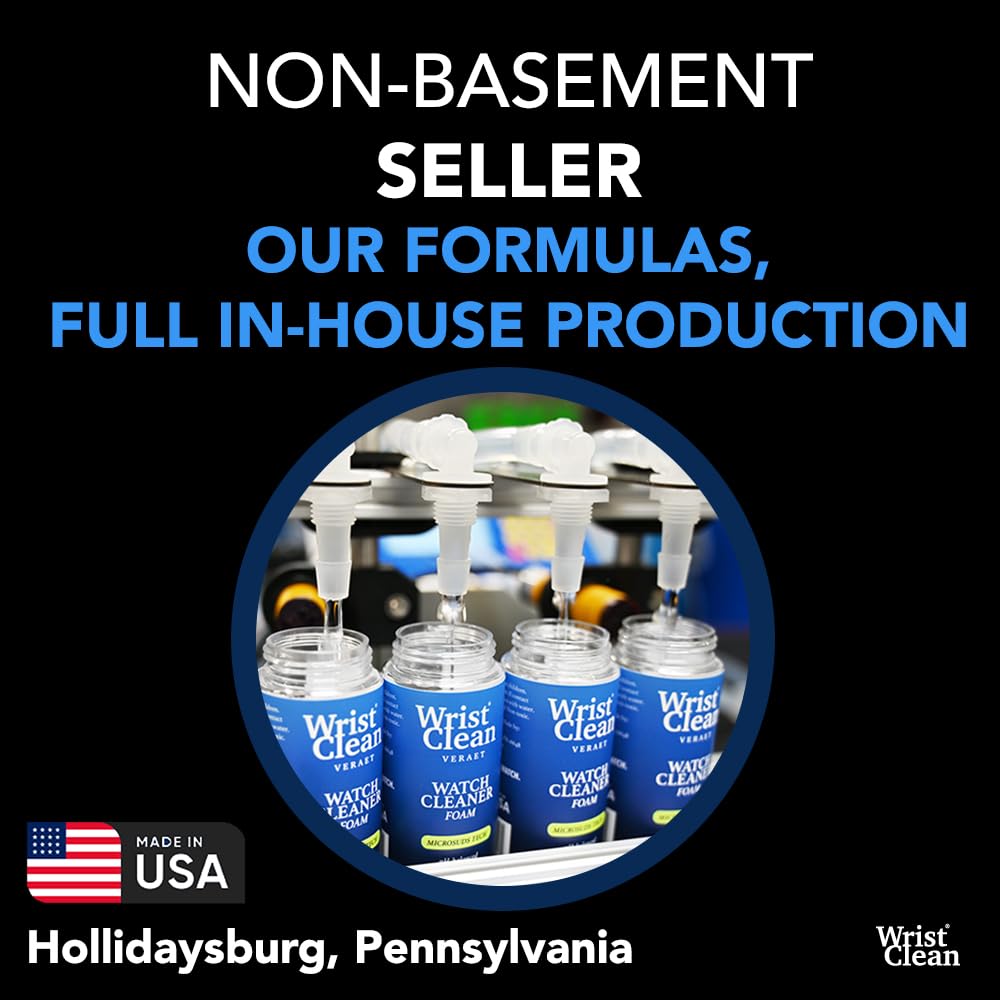 Watch Cleaning Kit & Watch Polishing Kit | Cleaner, Polish, Rubber & Leather Strap Care, Microfiber Cloths, Brushes | Premium Timepiece Cleaning Tools | USA Made (9 Piece)