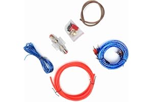 Bnineteenteam Car Speaker Wire Kit, 10GA Power Amplifier Subwoofer Audio Speakers Replacement Zinc Alloy Wire Set Kit