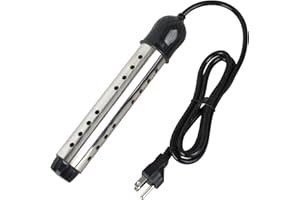 GQNDGN Immersion Heater, Submersible Water Heater，1500W/1000W-110V Portable Electric Immersion Water Heater fit for Camping Inflatable Pool Bathtub Water Bucket Heater (C)