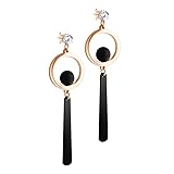 555Jewelry Stainless Steel Statement Earrings, CZ