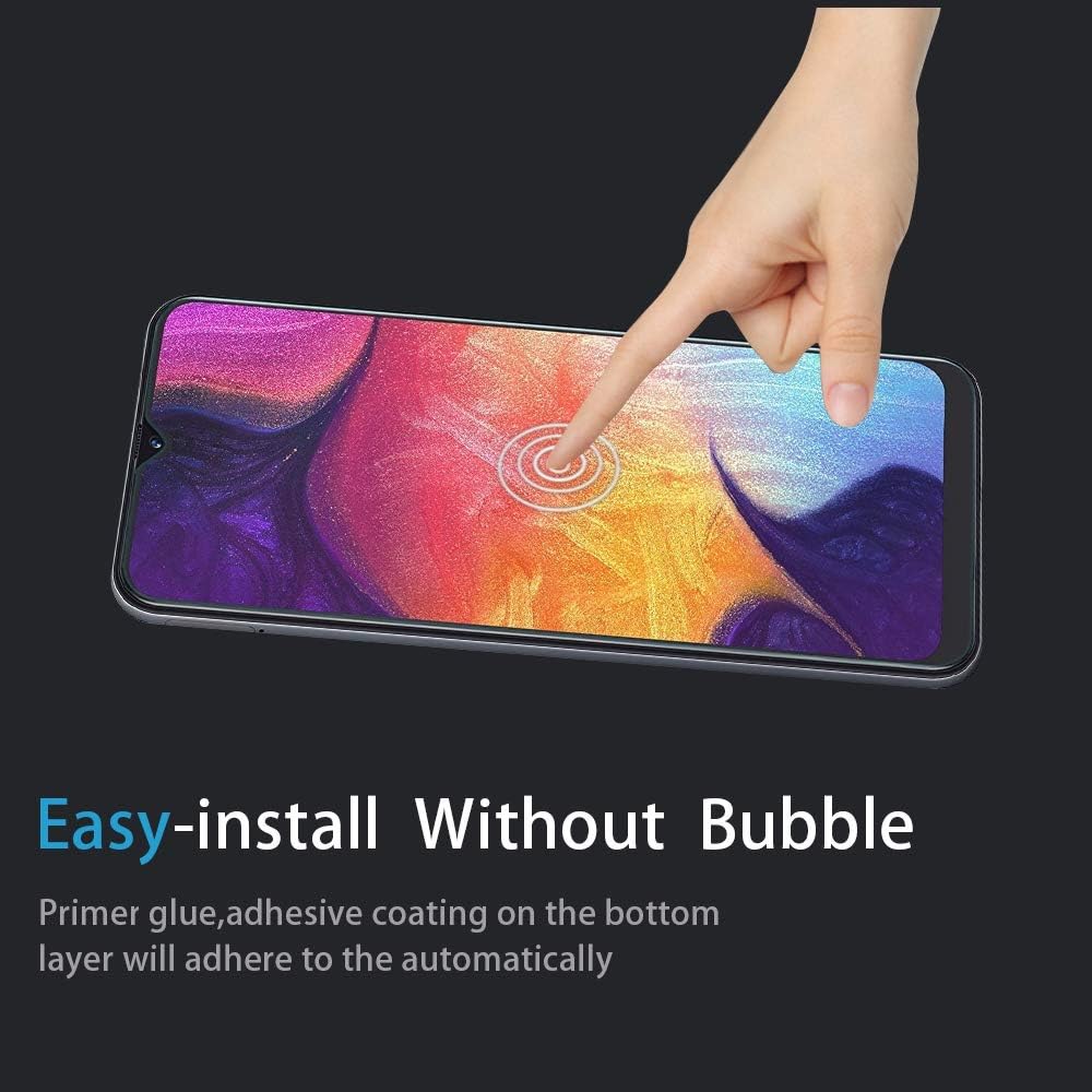 Didisky [4 Pack Tempered Glass Screen Protector for Samsung Galaxy A50 2019, Anti Scratch, 9H Hardness, No Bubbles - Image 5