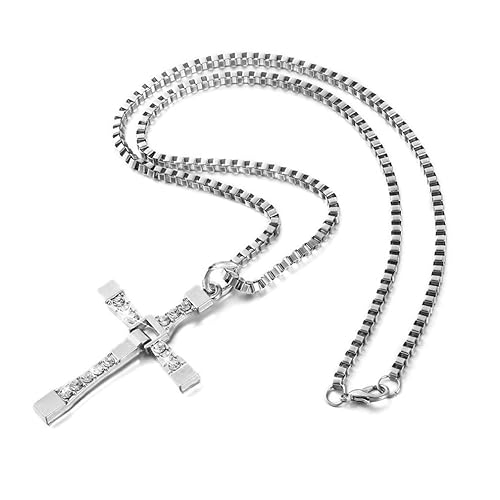 NiceButy Film Schmuck Dominic Toretto Männer Männlich Kreuz Anhänger Kette Halskette Schmuck Accessoires
