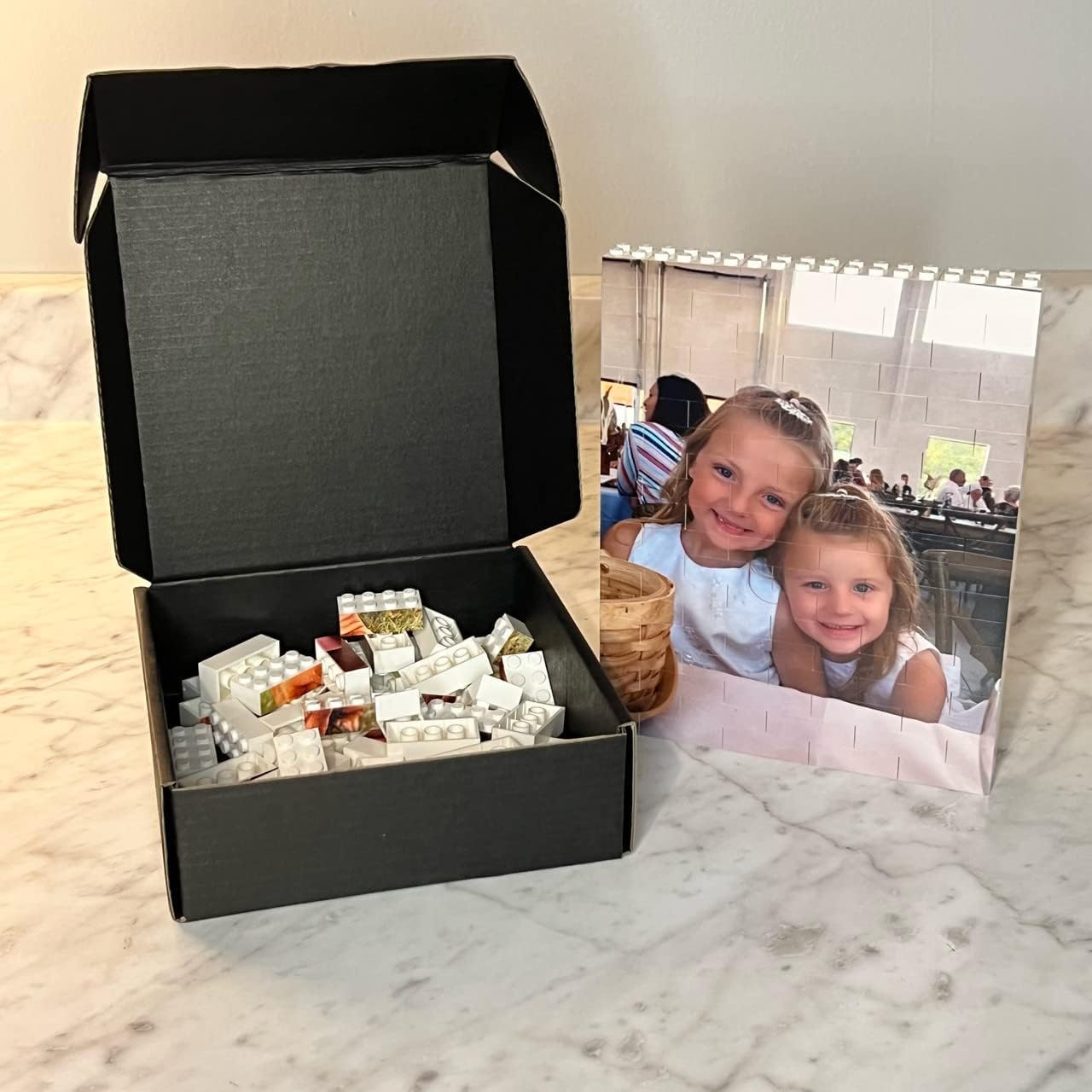 Photographs - Brick Your Pic Custom Building Block Photo Prints - Unique Personalized Gifts for Adults Couples Family or Friends - A Fun Way to Save Your Memories (95 Piece Portrait)