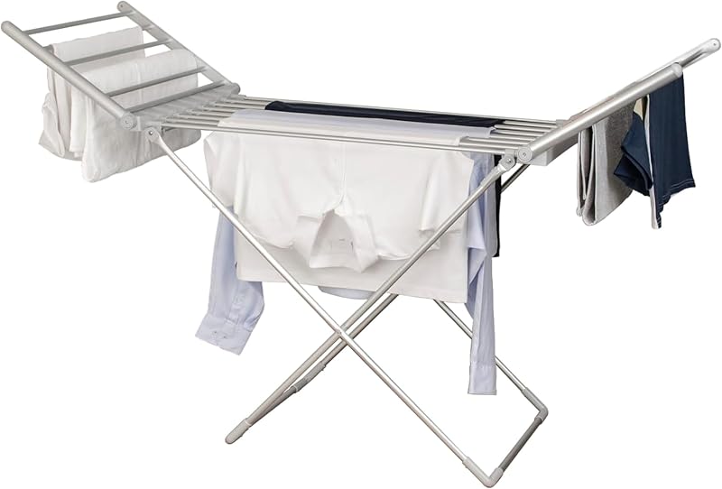 Status 230W Heated Winged Clothes Airer, Foldable Aluminium Drying Rack