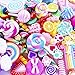 Slime Charms Cute Set - 100pcs Charms for Slime Assorted Fruits Rainbow Lollipop Polymer Clay for Craft Making, Ornament Scrapbooking DIY Crafts