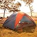 AZLife Lightweight 3-4 Person Dome Tent with Carry Bag for Camping Backpacking Hiking(Orange and Blue)