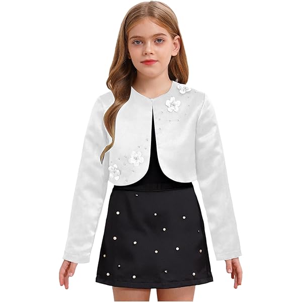 トップス Little$uzie Wrinkle Satin Bolero WIBACKER 1-8T Toddler Kid Knit Cardigan Shrug Girls Short