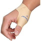 Velpeau 2pcs Durable Thumb Compression Sleeve for Tendonitis, Khaki, M | Seamless Technology, Gloves Wraps for Arthritis Pain Relief for Women &amp; Men, Splint Liner, Fits Both Hands, Short Version