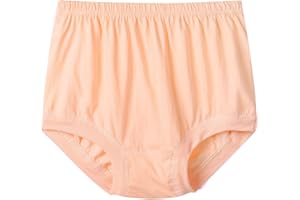 Seniors Women Cotton Soft Underwear Elastic Waist Loose Briefs Underwear Full Coverage Daily Solid Color Panties