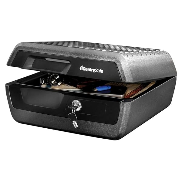 SENTRYSAFE FIREPROOF AND WATERPROOF DOCUMENT SAFE WITH KEY...