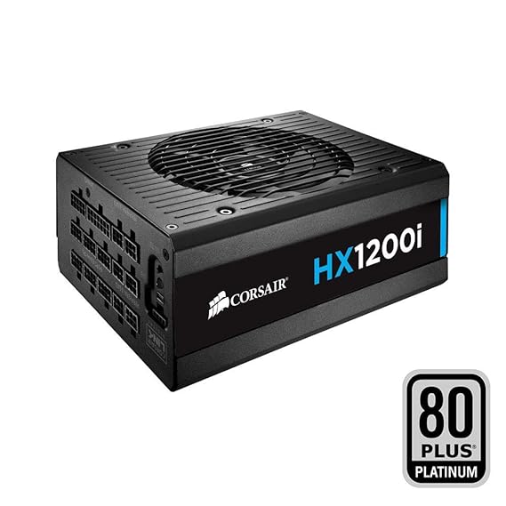Corsair HX1200i PC-Netzteil (Voll-Modulares Kabelmanagement, 80 Plus Platinum, 1200 Watt, EU)