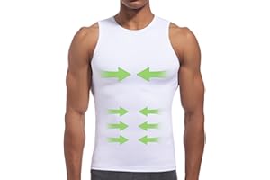 Lgtfy 4D Mens Compression Shirt, Slimming Body Shaper Vest, Gynecomastia Undershirt, Tummy Control Back Support Tank Top
