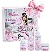 Wink Skin Care Kit for Teens | Plant-Based Facial Kit for Girls & Tweens, 4-Piece Set with Milk Cleanser, Rose Petal Toner, Face Fruit Serum & SPF Moisturizer, Mom-Approved Essential Kit for Young