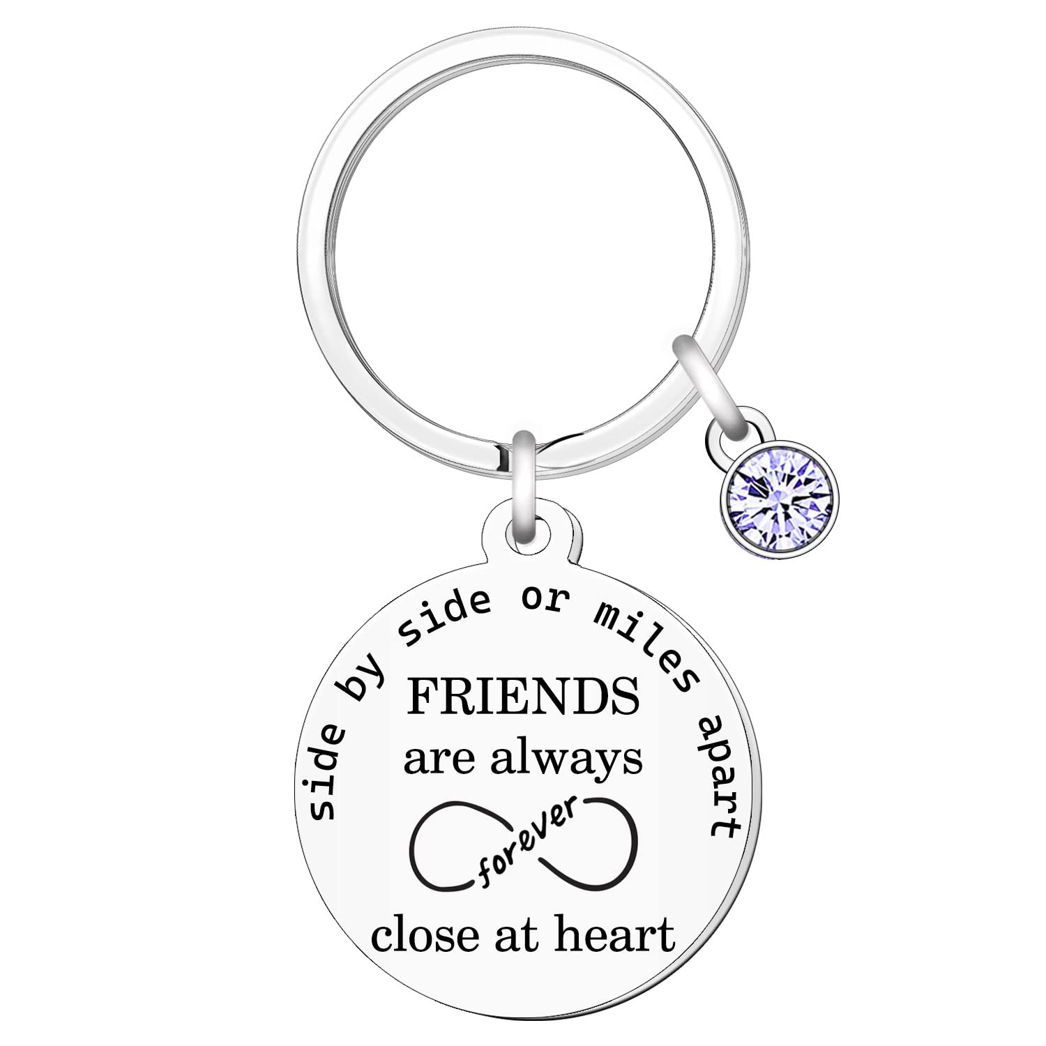 STYFA Friendship Gifts Keyrings for Women Keychian Gifts from Friend Best Friend Leaving Long Distance Gifts Keychain Engraved Friends are Always Close at Heart