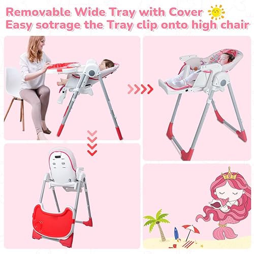 Baby High Chair, Onasti in Foldable Convertible Highchair