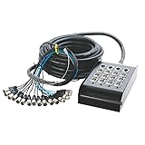 On-Stage 12 x 4 XLR Snake, Black, 50 Foot