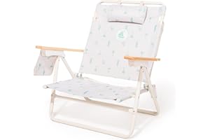 Business & Pleasure Co. Margaritaville Manana Backpack Beach Chair Lay Flat Reclining, Lightweight & Portable, Insulated Cooler Pocket, Last Mango Green Marg