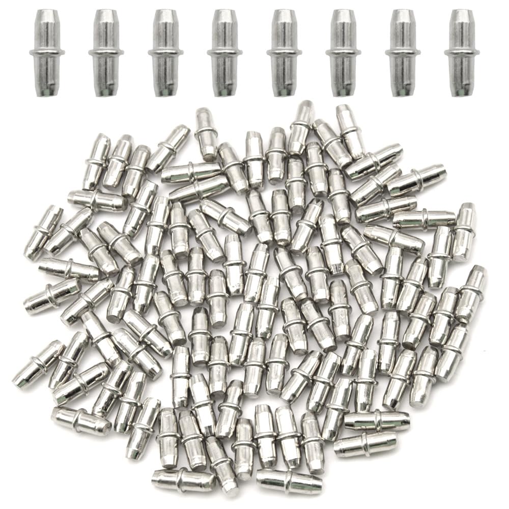 Hocansen 100 PCS Shelf Pins 5mm Shelf Pegs Metal Shelf Support Pegs Shelf Bracket Pegs Shelf Holder Pins for Cabinet Furniture Shelves (Z)