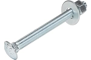 1/2" x 5" (25 Pack) Zinc Carriage Bolt Kit, Grade 307A by Makers Bolt