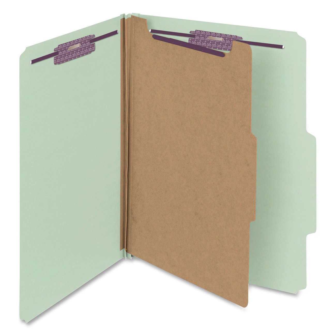 Smead Pressboard Classification File Folder with SafeSHIELD Fasteners