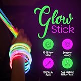 GloZen Premium Christmas Glow Sticks 100 Pack with Connectors 8 inch view 3