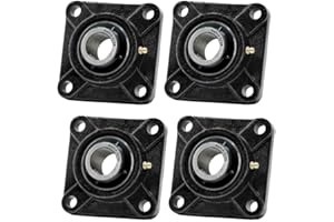 MAPLE ACE UCF210-32 Square Flange Bearing 2" Bore, 4-Bolt Self-Aligning, Solid Base, Heavy Duty (Qty 4)