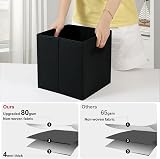 Amazing Tour 4 PCS Cube Storage Boxes 33x38x33 Foldable with Handles Black view 6