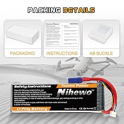 Nihewo 4S Lipo Battery 14.8V RC Battery 4500mAh 80C