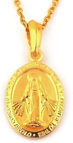 Amazon 人気 メンズ レディース ブランド Blackdia 24k Gp ゴールド マリア メダイ ネックレス 金 聖母 シルバー 925 ジュエリー 通販